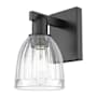 Innovations Lighting Brookfield 12" Tall Wall Sconce Matte Black / Clear