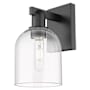 Innovations Lighting Bella 12" Tall Wall Sconce Matte Black / Clear