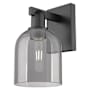 Innovations Lighting Bella 12" Tall Wall Sconce Matte Black / Light Smoke