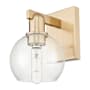 Innovations Lighting Athens 10" Tall Wall Sconce Champagne Bronze / Clear