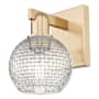 Innovations Lighting Athens 10" Tall Wall Sconce Champagne Bronze / Clear Basketweave