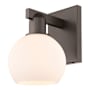 Innovations Lighting Athens 10" Tall Wall Sconce Oil Rubbed Bronze / Matte White