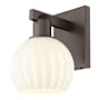 Innovations Lighting White Venetian 10" Tall Wall Sconce Oil Rubbed Bronze / White Venetian