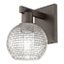 Innovations Lighting Athens 10" Tall Wall Sconce Oil Rubbed Bronze / Clear Basketweave