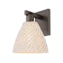 Innovations Lighting Natural Ballston Dome 11" Tall Wall Sconce Oil Rubbed Bronze / Natural