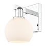 Innovations Lighting Athens 10" Tall Wall Sconce Polished Chrome / Matte White