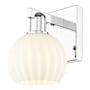 Innovations Lighting White Venetian 10" Tall Wall Sconce Polished Chrome / White Venetian