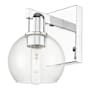 Innovations Lighting Athens 10" Tall Wall Sconce Polished Chrome / Clear