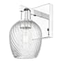Innovations Lighting Salina 12" Tall Wall Sconce Polished Chrome / Clear Spiral Fluted