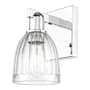 Innovations Lighting Brookfield 12" Tall Wall Sconce Polished Chrome / Clear