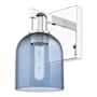 Innovations Lighting Bella 12" Tall Wall Sconce Polished Chrome / Blue