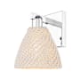 Innovations Lighting Natural Ballston Dome 11" Tall Wall Sconce Polished Chrome / Natural