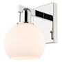 Innovations Lighting Athens 10" Tall Wall Sconce Polished Nickel / Matte White