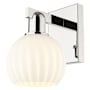 Innovations Lighting White Venetian 10" Tall Wall Sconce Polished Nickel / White Venetian