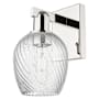 Innovations Lighting Salina 12" Tall Wall Sconce Polished Nickel / Clear Spiral Fluted