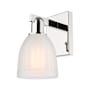 Innovations Lighting Brookfield 12" Tall Wall Sconce Polished Nickel / White