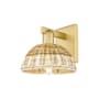 Innovations Lighting Natural Ballston Dome 12" Tall Wall Sconce Satin Gold / Natural