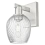 Innovations Lighting Salina 12" Tall Wall Sconce Brushed Satin Nickel / Clear Spiral Fluted