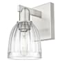 Innovations Lighting Brookfield 12" Tall Wall Sconce Brushed Satin Nickel / Clear