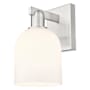 Innovations Lighting Bella 12" Tall Wall Sconce Brushed Satin Nickel / White