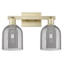 Innovations Lighting Bella 2 Light 17" Wide Vanity Light Antique Brass / Light Smoke