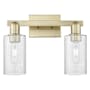 Innovations Lighting Clymer 2 Light 15" Wide Vanity Light Antique Brass / Seedy