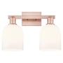 Innovations Lighting Bella 2 Light 17" Wide Vanity Light Antique Copper / White