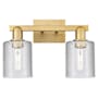 Innovations Lighting Cobbleskill 2 Light 16" Wide Vanity Light Brushed Brass / Clear