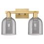 Innovations Lighting Bella 2 Light 17" Wide Vanity Light Brushed Brass / Light Smoke