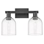 Innovations Lighting Bella 2 Light 17" Wide Vanity Light Matte Black / Clear