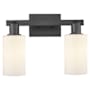 Innovations Lighting Clymer 2 Light 15" Wide Vanity Light Matte Black / Matte White