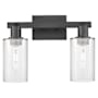 Innovations Lighting Clymer 2 Light 15" Wide Vanity Light Matte Black / Clear