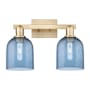 Innovations Lighting Bella 2 Light 17" Wide Vanity Light Champagne Bronze / Blue