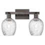 Innovations Lighting Salina 2 Light 17" Wide Vanity Light Oil Rubbed Bronze / Clear Spiral Fluted