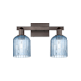 Innovations Lighting Bridal Veil 2 Light 16" Wide Vanity Light Oil Rubbed Bronze / Blue