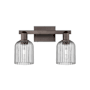 Innovations Lighting Bridal Veil 2 Light 16" Wide Vanity Light Oil Rubbed Bronze / Light Smoke
