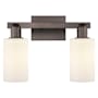 Innovations Lighting Clymer 2 Light 15" Wide Vanity Light Oil Rubbed Bronze / Matte White