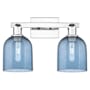 Innovations Lighting Bella 2 Light 17" Wide Vanity Light Polished Chrome / Blue