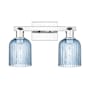 Innovations Lighting Bridal Veil 2 Light 16" Wide Vanity Light Polished Chrome / Blue