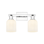 Innovations Lighting Bridal Veil 2 Light 16" Wide Vanity Light Polished Chrome / Gloss White
