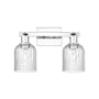 Innovations Lighting Bridal Veil 2 Light 16" Wide Vanity Light Polished Chrome / Seedy