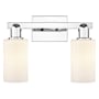 Innovations Lighting Clymer 2 Light 15" Wide Vanity Light Polished Chrome / Matte White