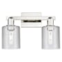 Innovations Lighting Cobbleskill 2 Light 16" Wide Vanity Light Polished Nickel / Clear