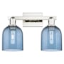 Innovations Lighting Bella 2 Light 17" Wide Vanity Light Polished Nickel / Blue
