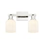 Innovations Lighting Bridal Veil 2 Light 16" Wide Vanity Light Polished Nickel / Gloss White