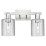 Innovations Lighting Cobbleskill 2 Light 16" Wide Vanity Light Brushed Satin Nickel / Clear