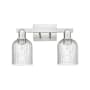 Innovations Lighting Bridal Veil 2 Light 16" Wide Vanity Light Brushed Satin Nickel / Seedy
