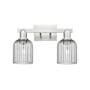 Innovations Lighting Bridal Veil 2 Light 16" Wide Vanity Light Brushed Satin Nickel / Light Smoke