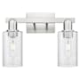 Innovations Lighting Clymer 2 Light 15" Wide Vanity Light Brushed Satin Nickel / Seedy