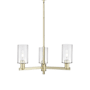 Innovations Lighting Clymer 3 Light 26" Wide Chandelier Antique Brass / Clear